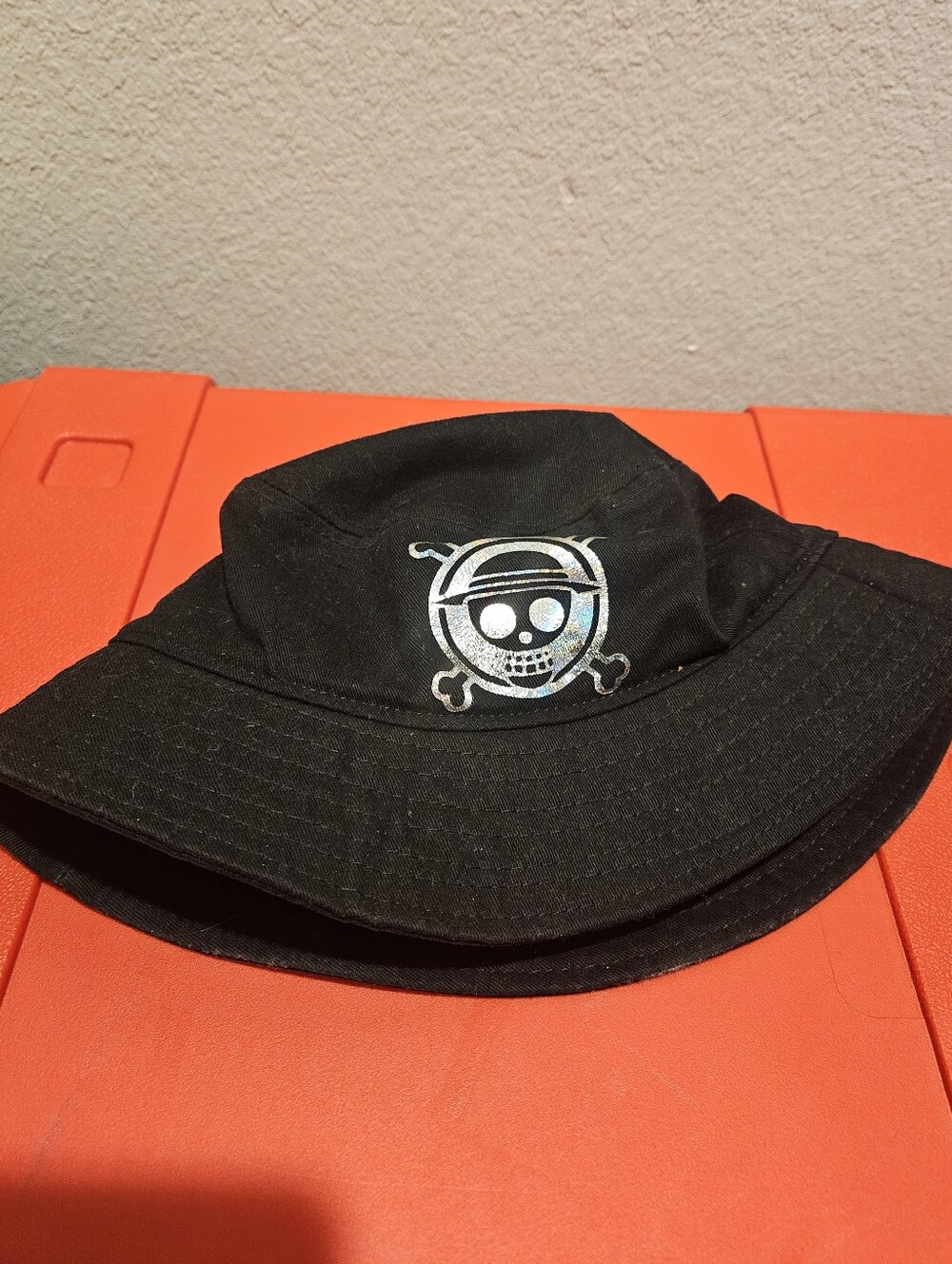Black One Piece Holographic Bucket Hat